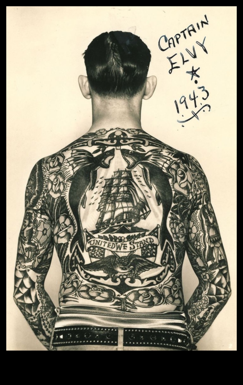 Jūrnieka prieks: jūras šarms tradicionālajos tetovējumos