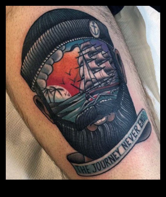 Jūrnieka prieks: jūras šarms tradicionālajos tetovējumos