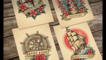 Jūrnieka prieks: jūras šarms tradicionālajos tetovējumos