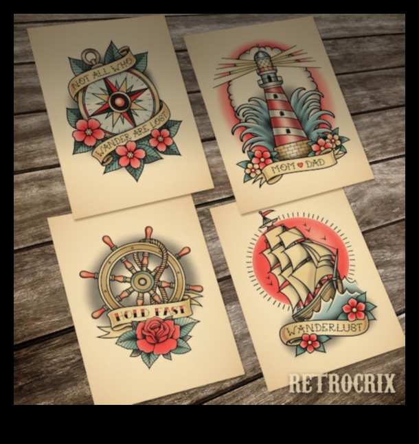 Jūrnieka prieks: jūras šarms tradicionālajos tetovējumos